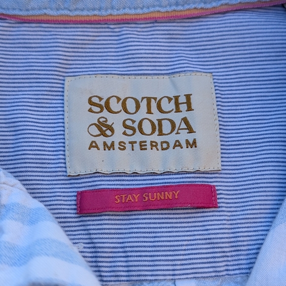 ANTHROPOLOGIE scotch & soda stripe mix boxy button up top 34 S - Picture 7 of 7